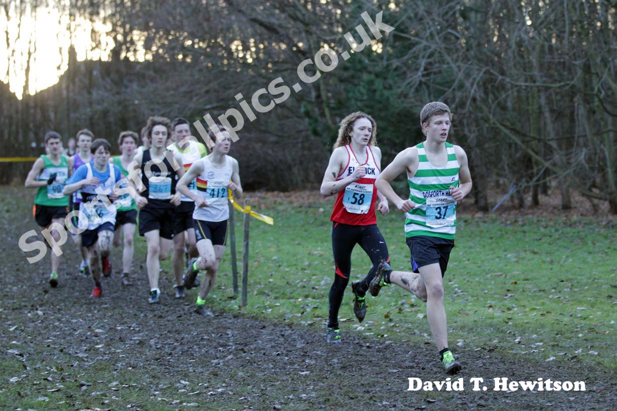 Blue 37 and 58 Start First North East Harrier League,  Jarrow.